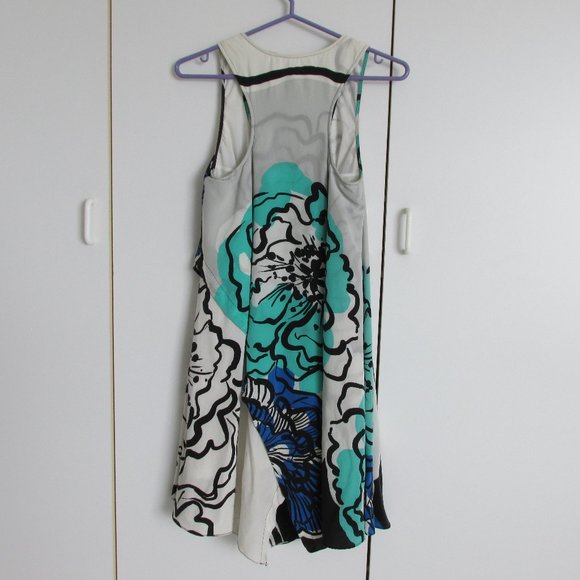 Tracy Reece Anthro Brand Silk Floral Abstract Tank Sleeveless Dress Sz XS - Picture 2 of 9